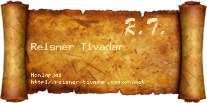 Reisner Tivadar névjegykártya